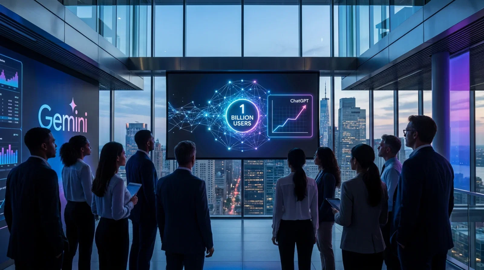Gemini surpasses one billion users and quickly catches up to ChatGPT