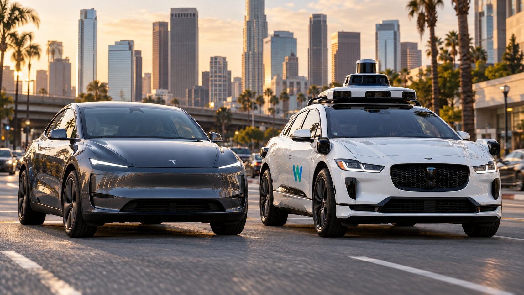 tesla waymo dalle