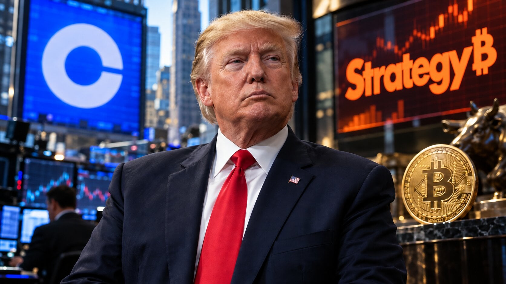 trump coinbase strategy bitcoin dalle