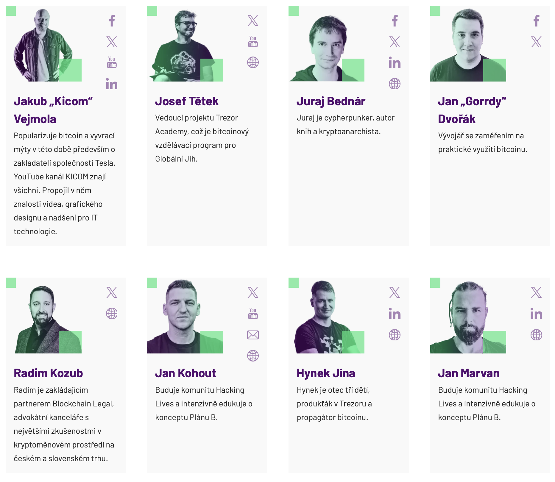 Výběr řečníků letošního ročníku ChainCampu. Zdroj: ChainCamp
