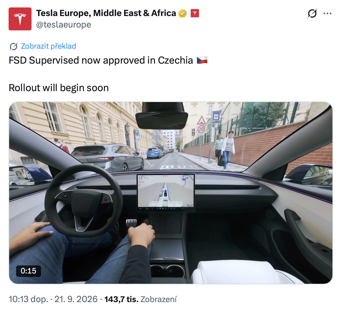 Zdroj: x.com/teslaeurope