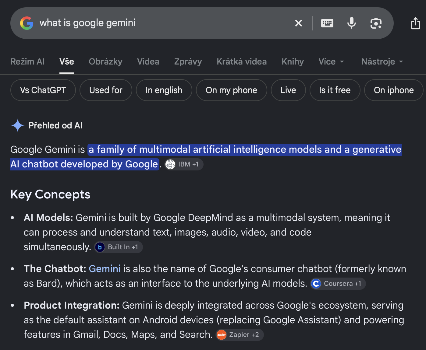 Gemini has become a regular part of Google Search. Source: google.com