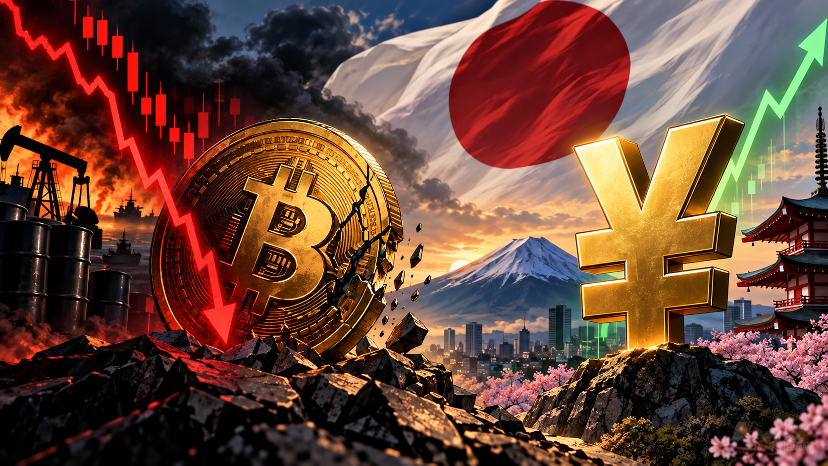 Vzestup jenu a pád BTC