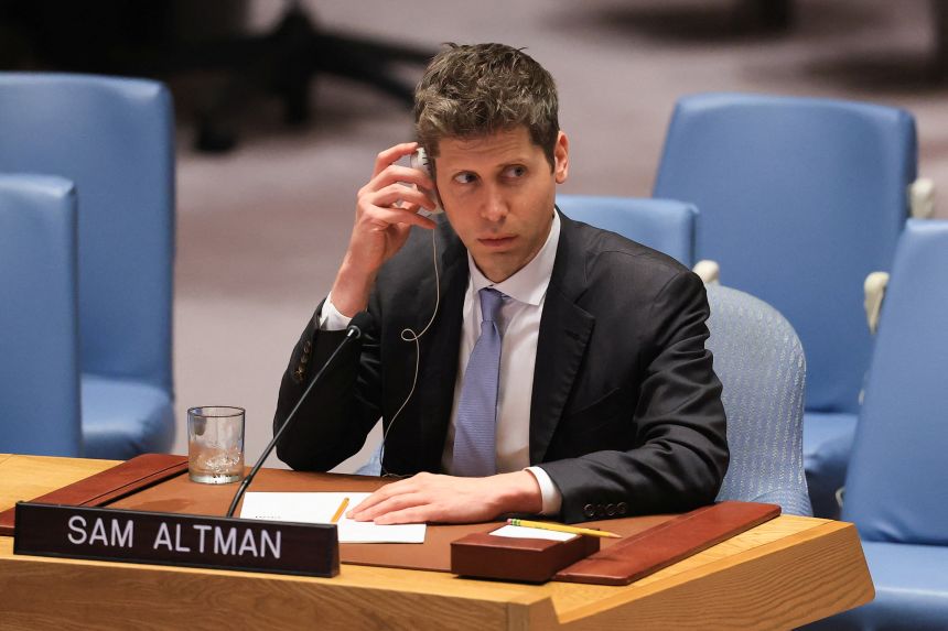 Šéf společnosti OpenAI Sam Altman v OSN. Zdroj: cnn.com