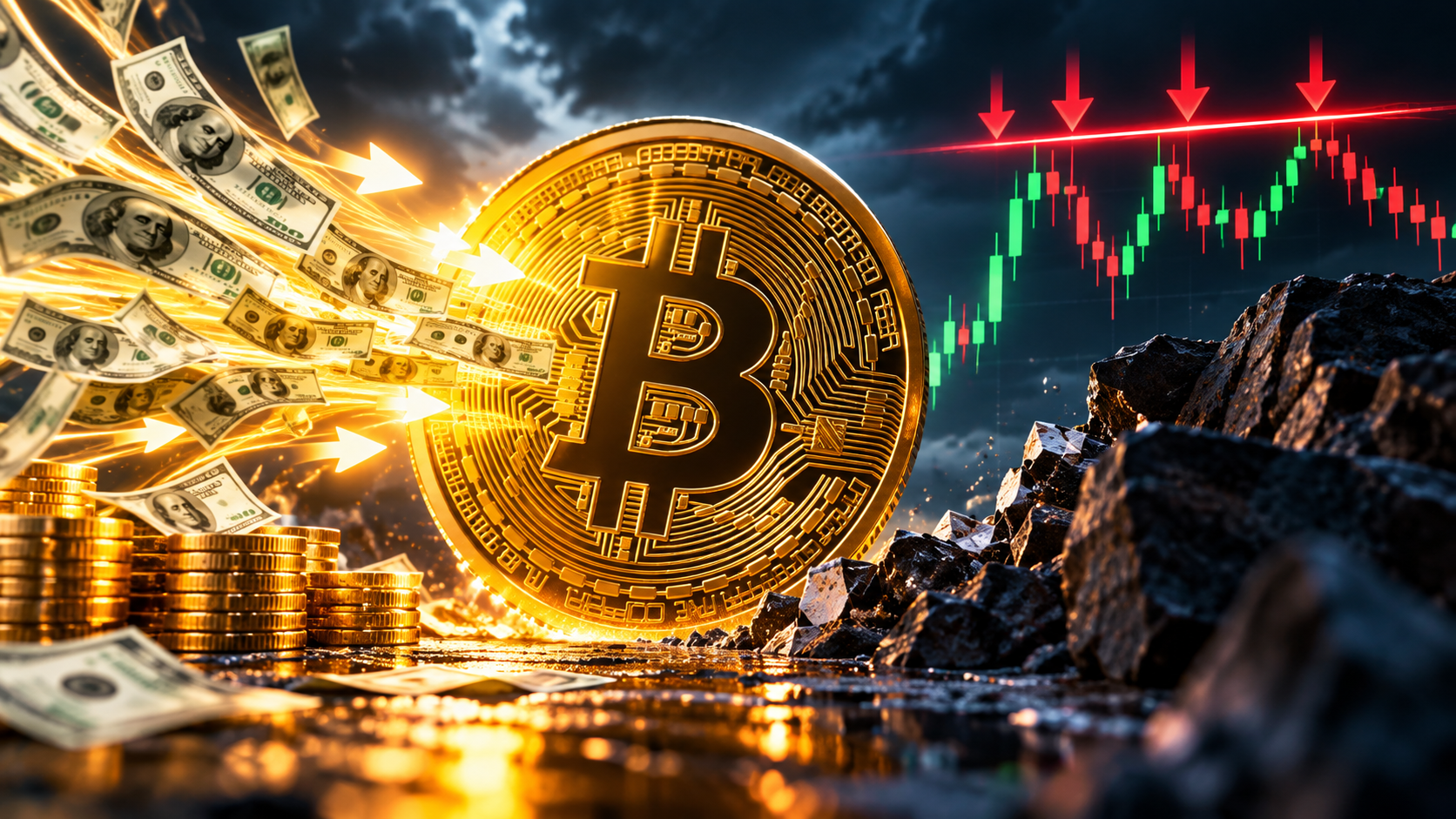 Bitcoin a odraz na rezistenci