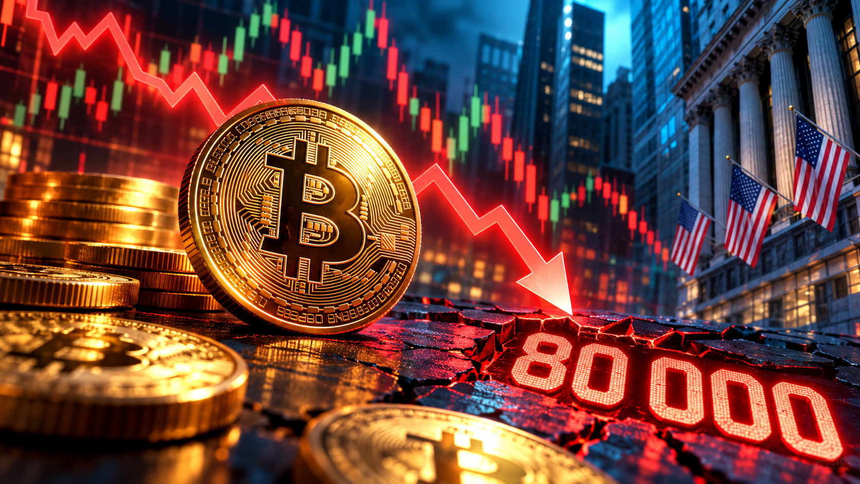Bitcoinový pád na 80 000