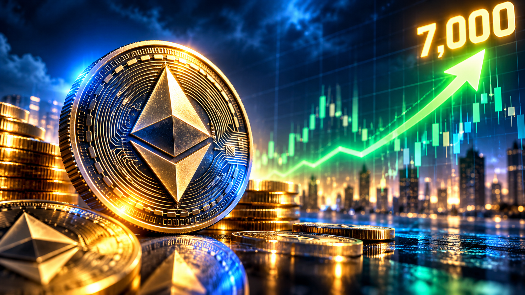 Ethereum na 7 000 USD