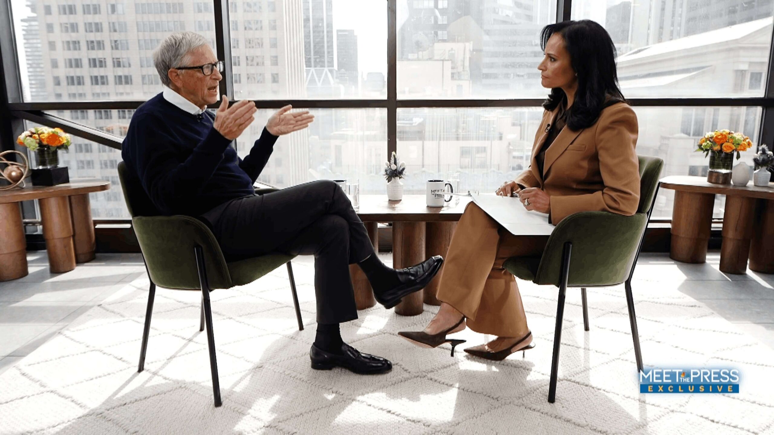 Bill Gates v pořadu Meet the Press. Zdroj: Youtube/NBC