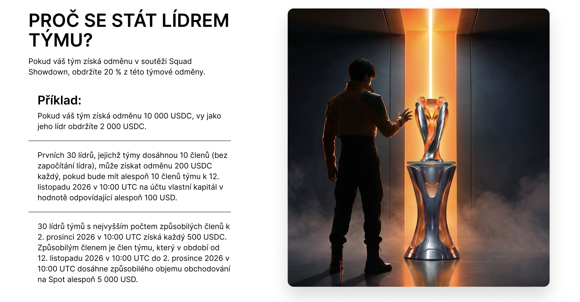 Staňte se lídrem týmu a získejte odměnu navíc. Zdroj: bybit.eu